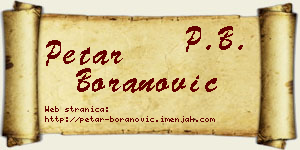 Petar Boranović vizit kartica